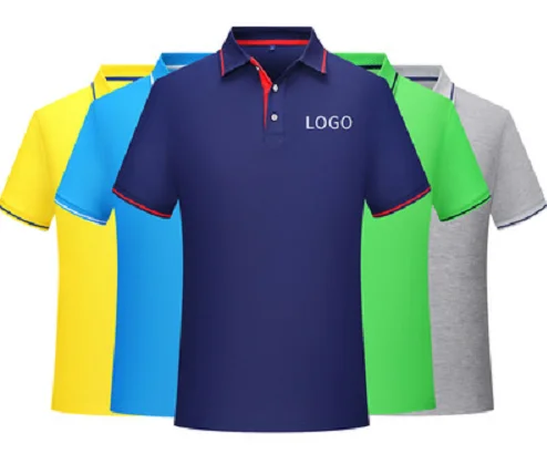 

Wholesale custom T-shirt pure silk cotton Lapel polo shirt sweat absorbing and breathable T-shirt for men and women, 10 colors