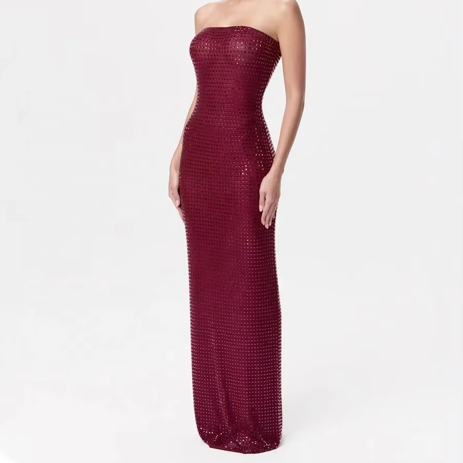 OUDINA Fishtail Sleeveless Evening Dress