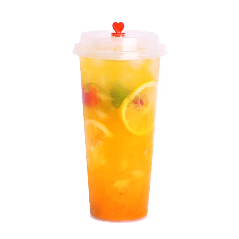 1/6 custom logo printed clear white disposable plastic cup, beverage drink coke juice bubble tea milk tea cup