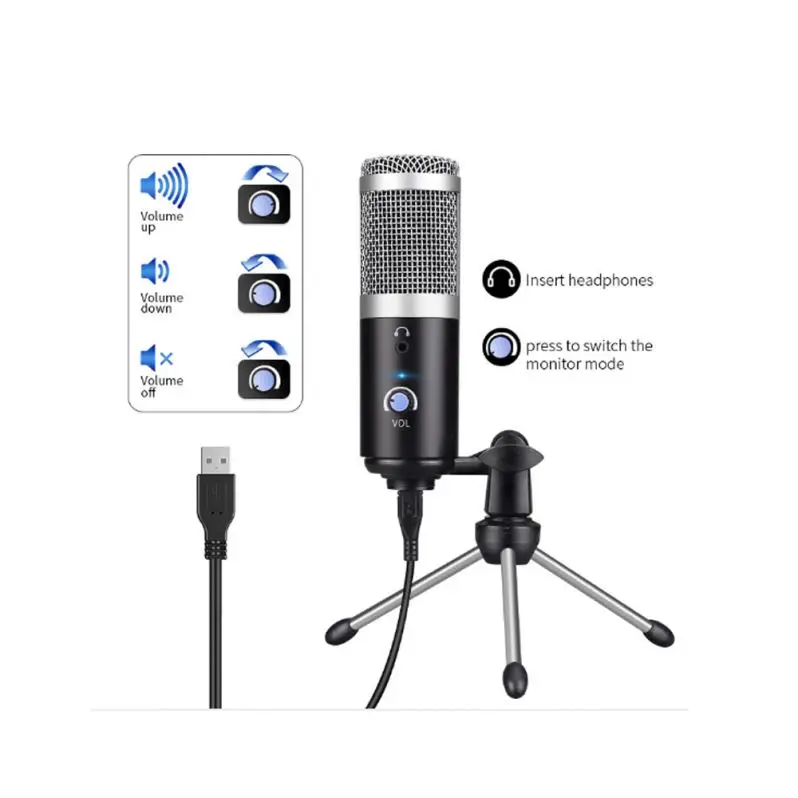 

Popular China Factory High Quality Condenser Gaming Recording Microphone