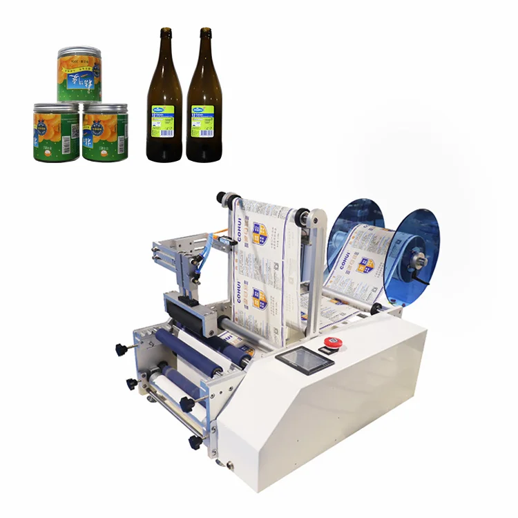 

Semi-Automatic Tabletop Small Bottle Adhesive Cosmetic Lotion Bottle Labeling Machine for Plastic Round Bottles