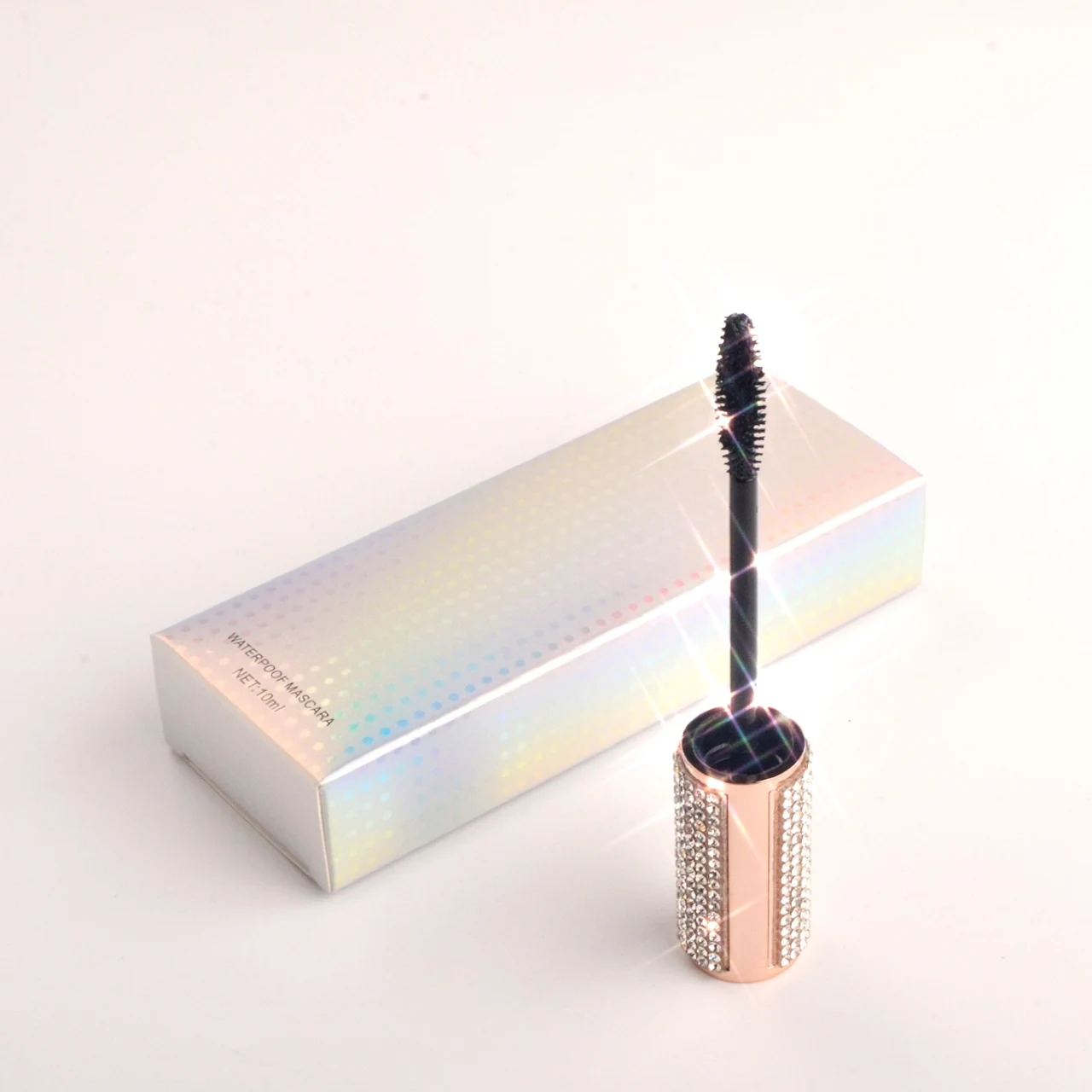 

Custom Made Own Logo Best 3D Fiber Long Lash Gold With Lash Growth Serum Extension Mascara Tube Fiberlash Diamond Mascara, Balck