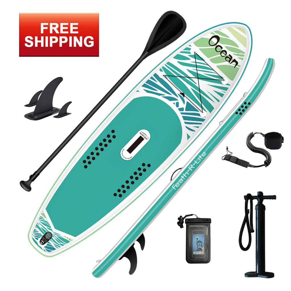 

FUNWATER Free shipping Paddles surfboard inflatable sup surf inflatable surfboard sup padle board 2021 wakeboard surfing board, Blue