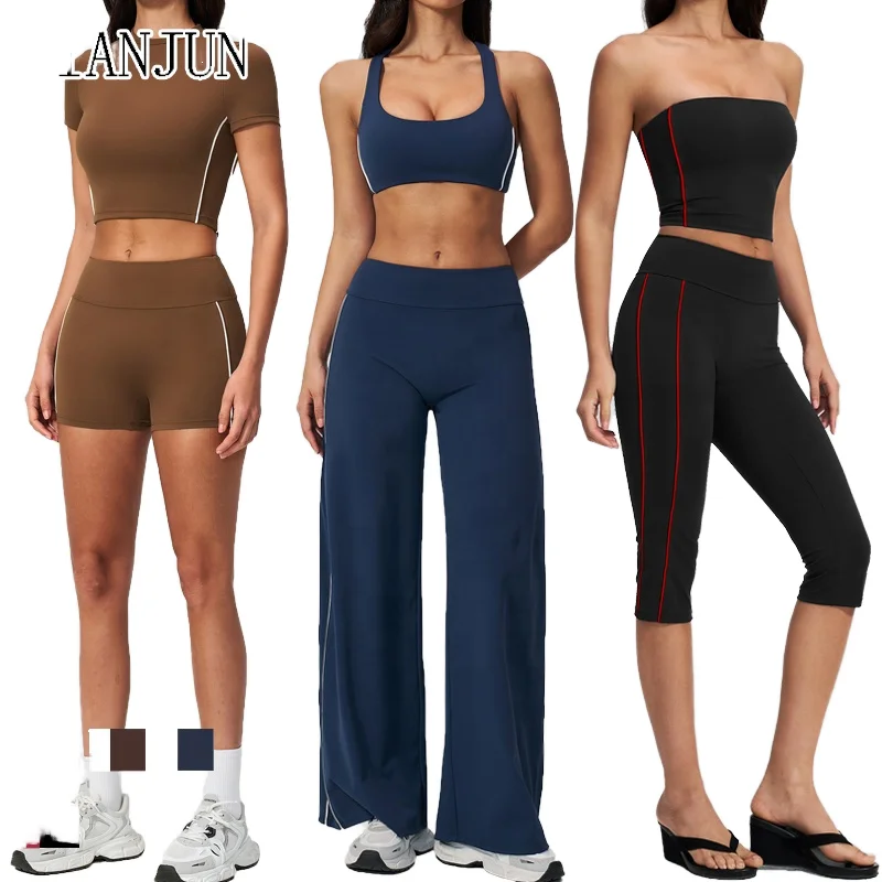 4-Piece Set弹力Quick-Dry Yoga Set