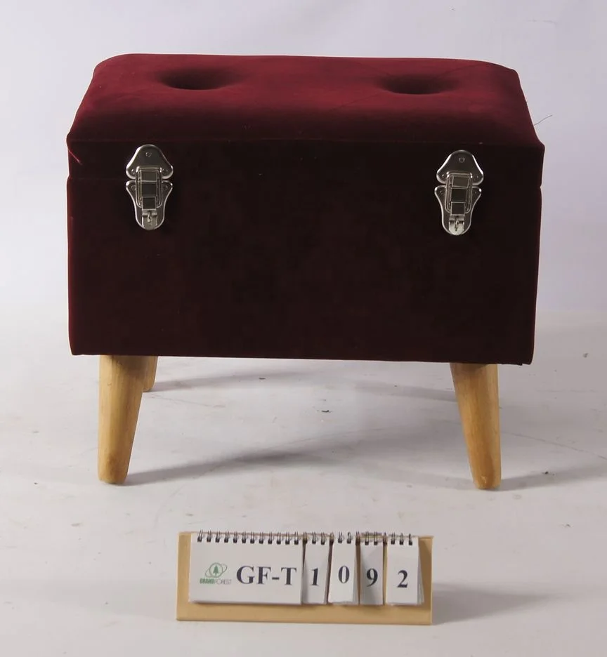 
2020 Home Furniture Country Style Storage Upholstered Ottoman Stool 
