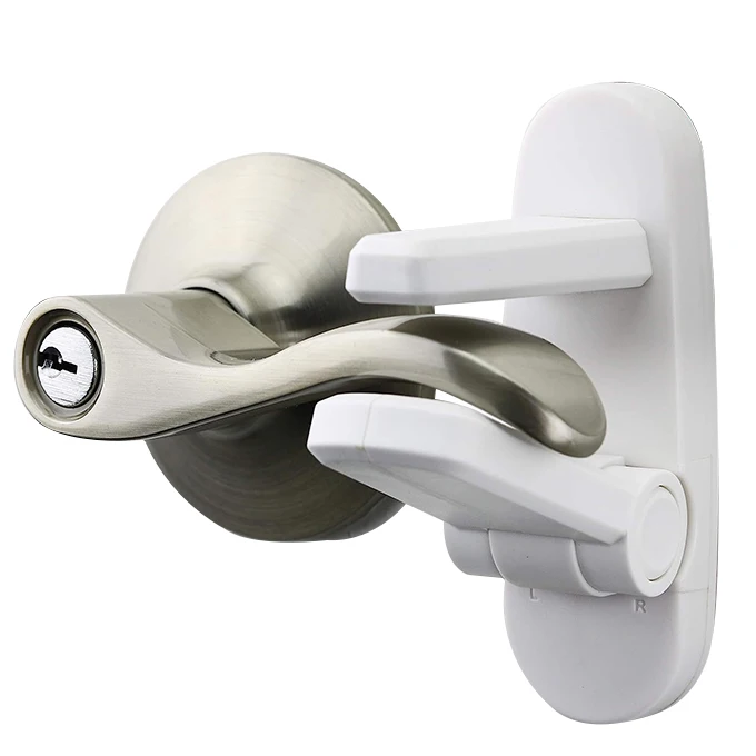 

Improved Childproof Door Lever Lock Durable ABS with 3M Adhesive Backing Baby Proofing Door Lever Locks