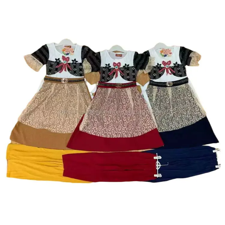 

2.95 Dollars Model YQ010 Ages 8-14 Years African Hot Sell  Size For Girl Kids summer casual dresses, Mix