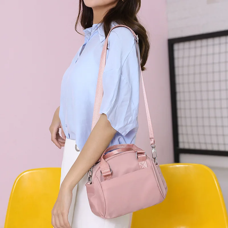 

Hot sale durable Korean crossbody handbag women large capacity nylon outdoor travel shoulder hand bag custom