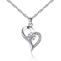 

Factory Direct Sales Silver Jewelry Heart Pendant 925 Sterling Silver Necklace