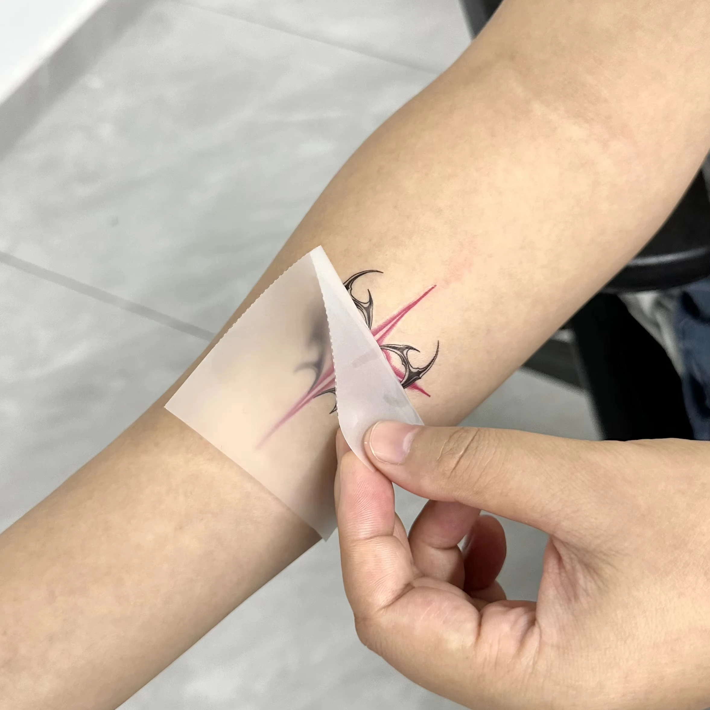 New Technology Waterless Only Press on Skin Then Peel off CMYK Disposable Colorful Paper Film 120*180mm Tattoo Sticker