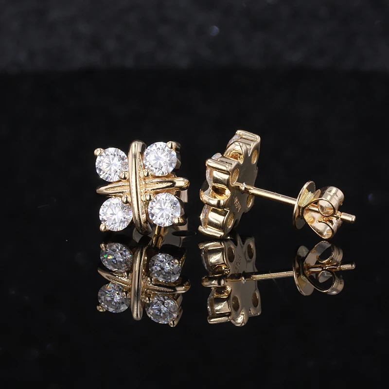 

Gold Earrings For Women Special Design Synthetic loose diamond Stone Jewelry