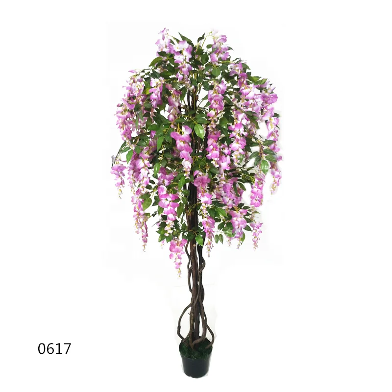 

Factory colorful artificial Wedding Home Decoration bean flower tree
