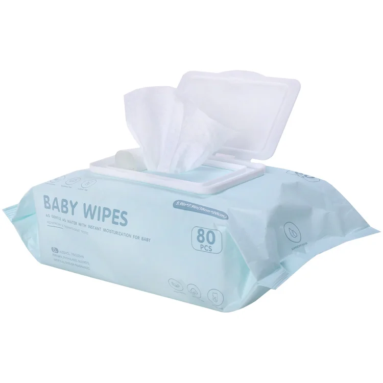 

soft skincare Baby Wet Wipes 80pcs disposable scentless no alcohol wet tissue