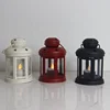 HOME DECOR BATTERY OPERATED SMALL METAL HEXAGON LANTERN WITH LED PLASTIC TEA LIGHT