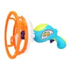 Double Bubble Blower Fan - Battery-Operated Bubbles Blaster - 8oz Solution and Dipping Tray Included - Fun Bubble Blowing Shoote