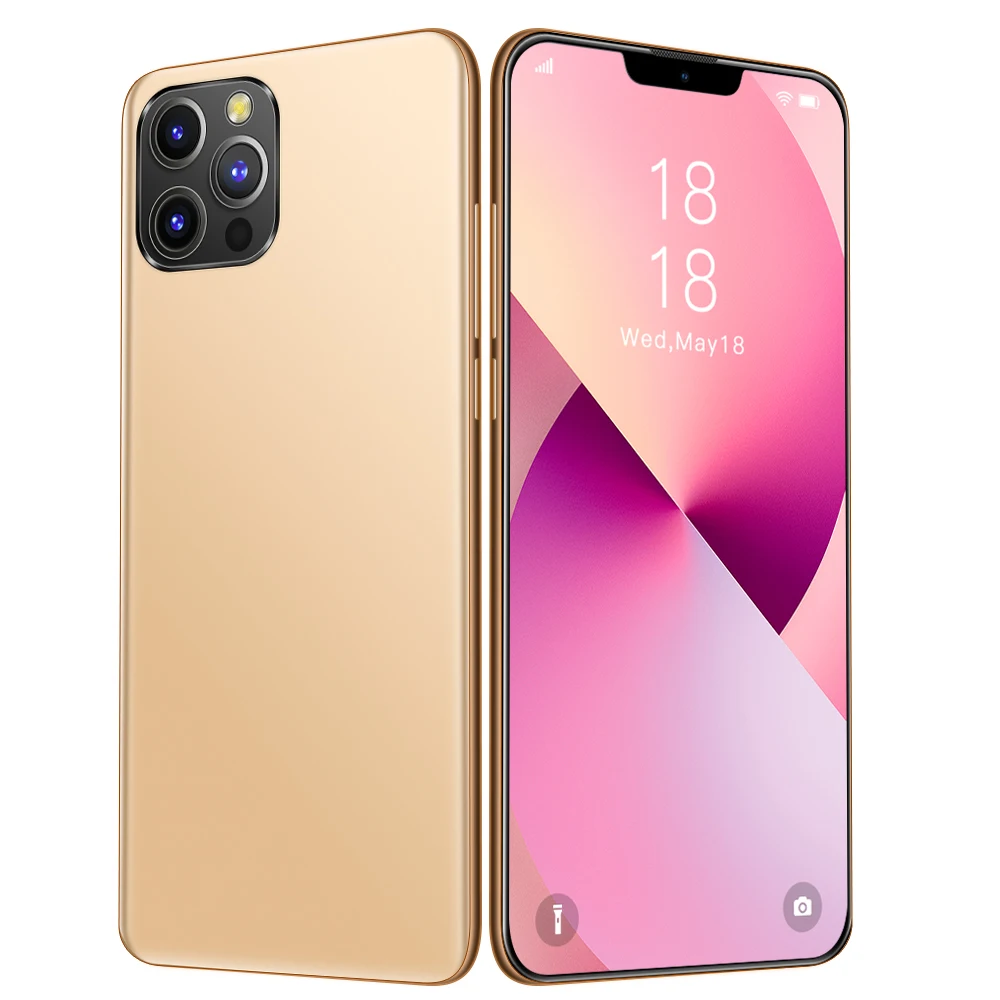 

New Cheapest Phone 13 pro max 6.7 Face recognition Fingerprint original 5G Smartphone 8GB+256GB i13 pro max Android Mobile phone, Matt black/matt white/matte blue/matte gold