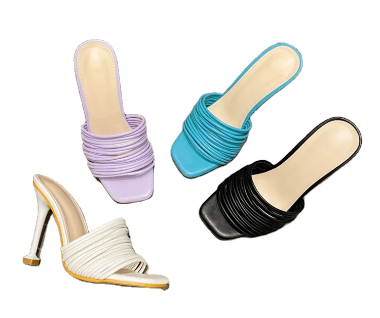 

High quality stylish PU leather summer sexy casual chic fashion women's sandals shoes high heel sexy elegant 2021