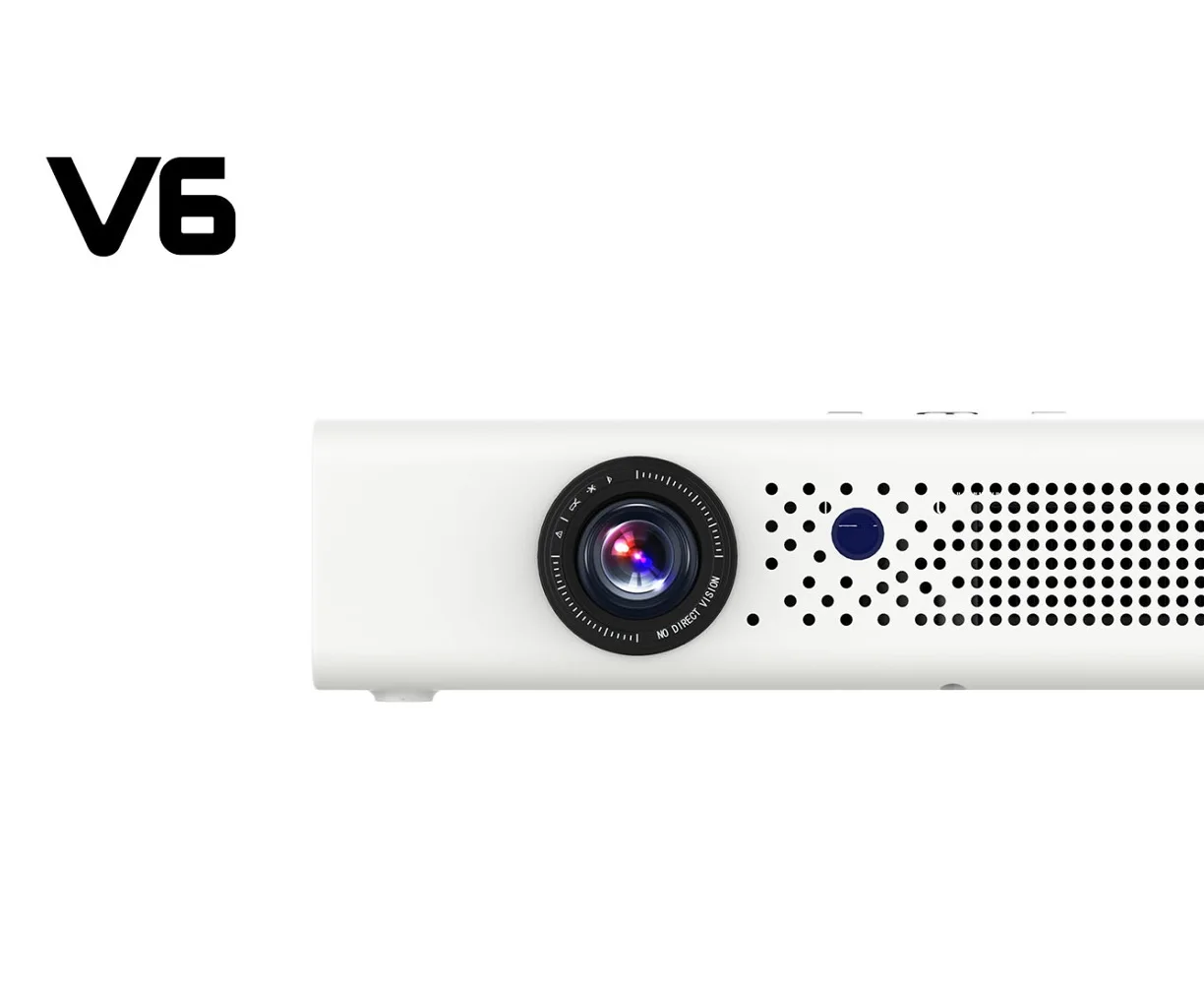 

Newest 4k projector V6, DLP Home theater project android Wifi, White