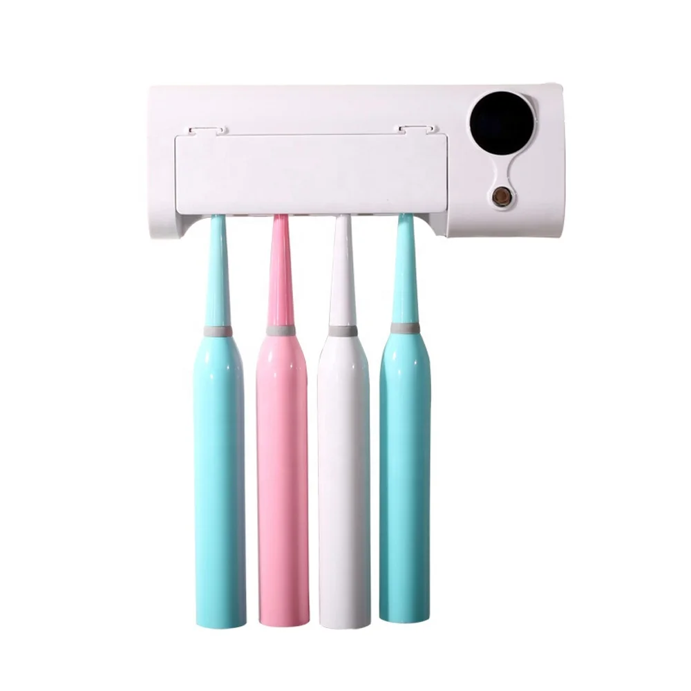 

Amazon Hot Seller Toothbrush Sterilizer and Holder 2 in 1 Electric UV Light Sanitizer For Toothbrushes