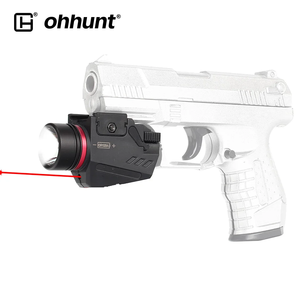 

SHIP FROM USA ohhunt Nylon Material Red Laser Sight LED Flashlight Integrated Combo for Picatinny Rail