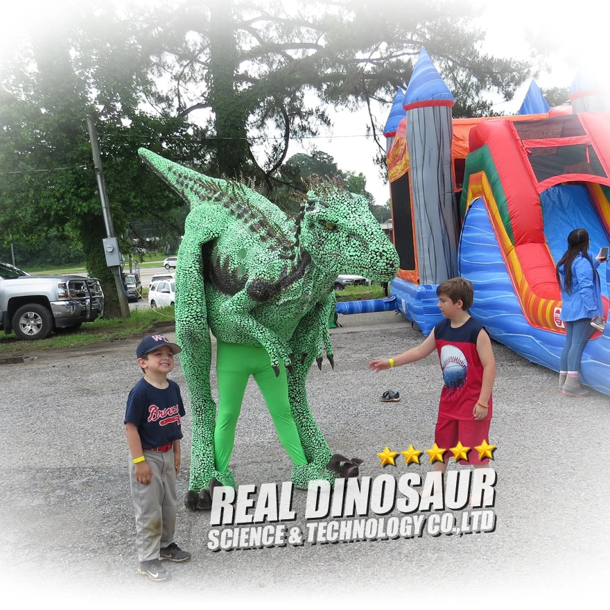 

RDC-083 REALDINO Velociraptor Model Hand Control Bright Realistic Dinosaur Costume for Attraction, Simulation colors or depend on customers