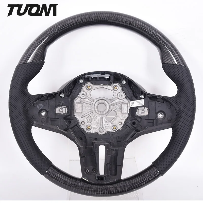 

Custom Leather Forged Carbon Fiber Steering Wheel For Bmw E90 E91 E92 Racing Wheel Convertible