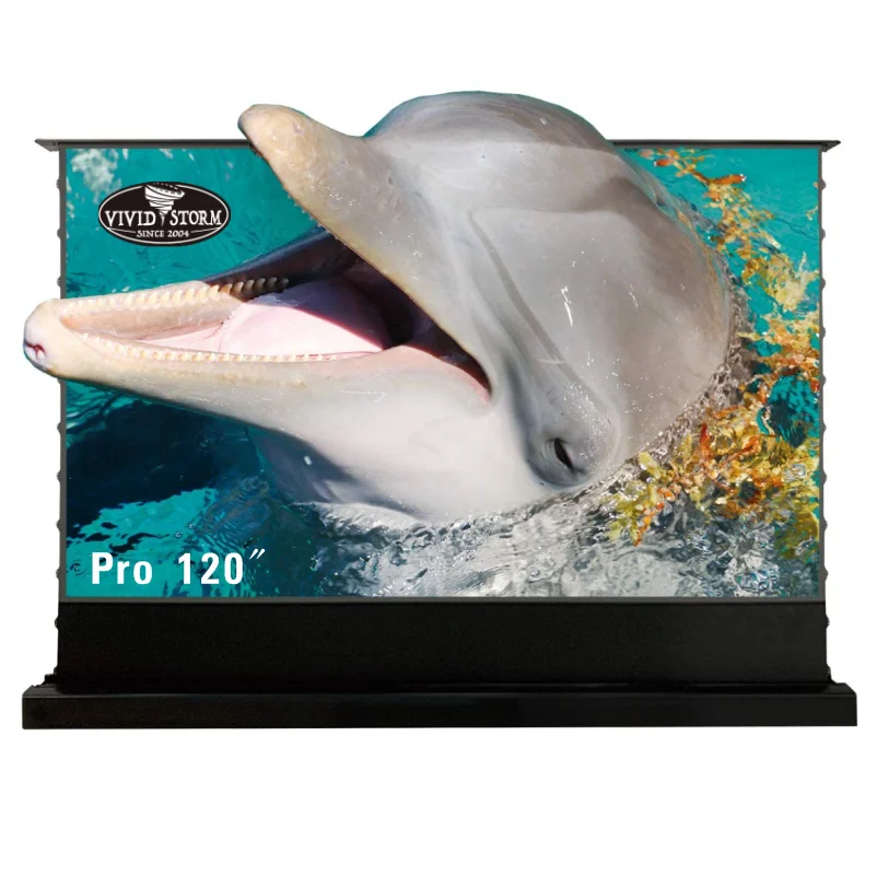 

Pro 120inch 16:9 UST ALR 4K TV Remote Control Tab Tension Electric Ambient light Rejecting laser projector screen