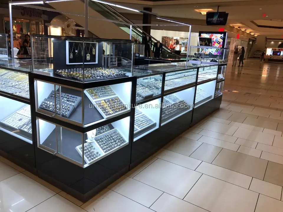 Luxury Jewelry Display Counter Glass Jewelry Shop Furniture Jewellery