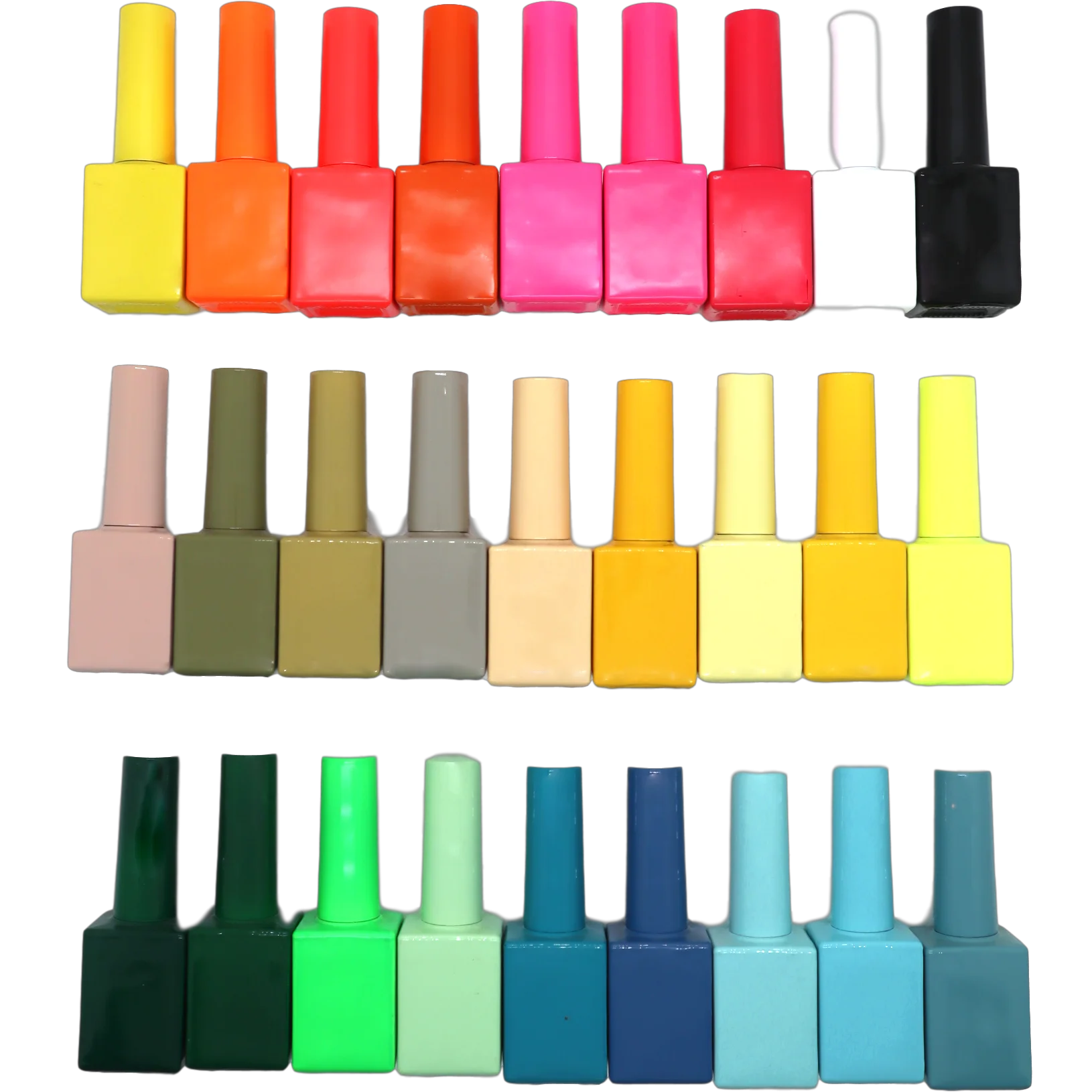 1015ml Empty Nail Polish Gel Polish Bottles With White Brush.empty