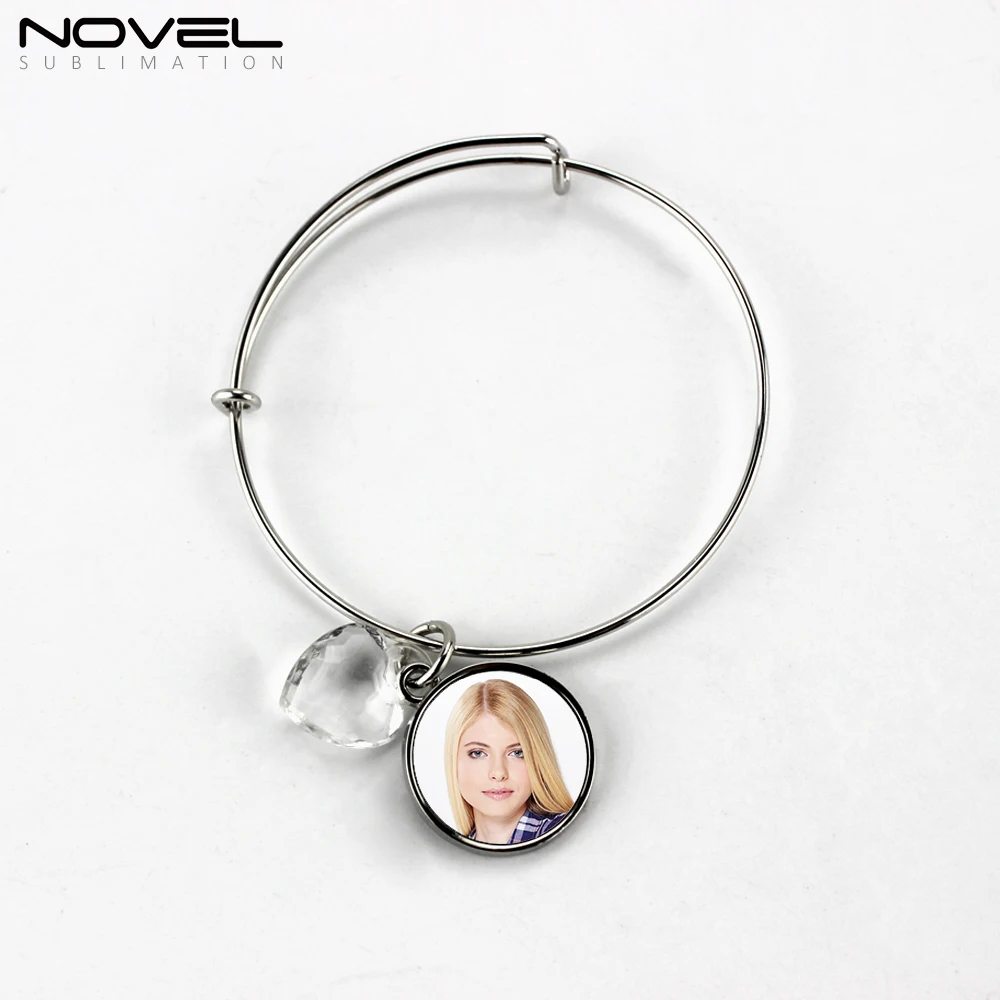 

Wholesale Personalized Popular Custom Picture Photo Blank Wedding Sublimation Chain Bracelet, Silver