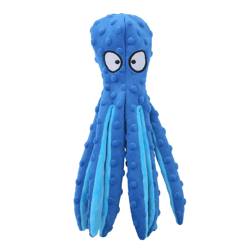 

Hot sale Pet Chew Toy Cute Octopus Shape Dog Cat Puzzle Squeaky Plush Dog Toys, As picture
