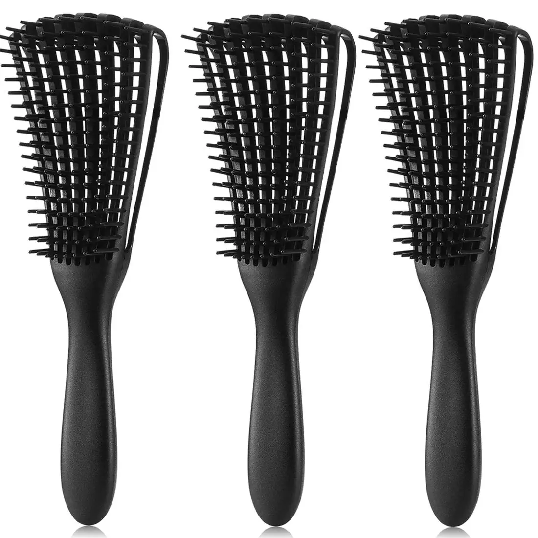 

New Custom Logo Mini Detangling Hair Brush Afro Comb With Box For Natural Hair, Customized color
