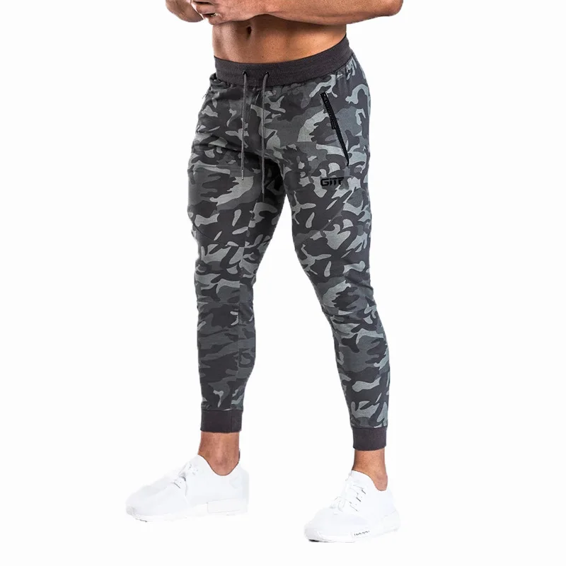 

Fashion Men Fitted Gym Camouflage Long Pants Outwear Jogging Sportswear Track Homme Trousers, Customized color