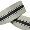 Middle Stitching Wire Polyester Stripe Webbing For Bag