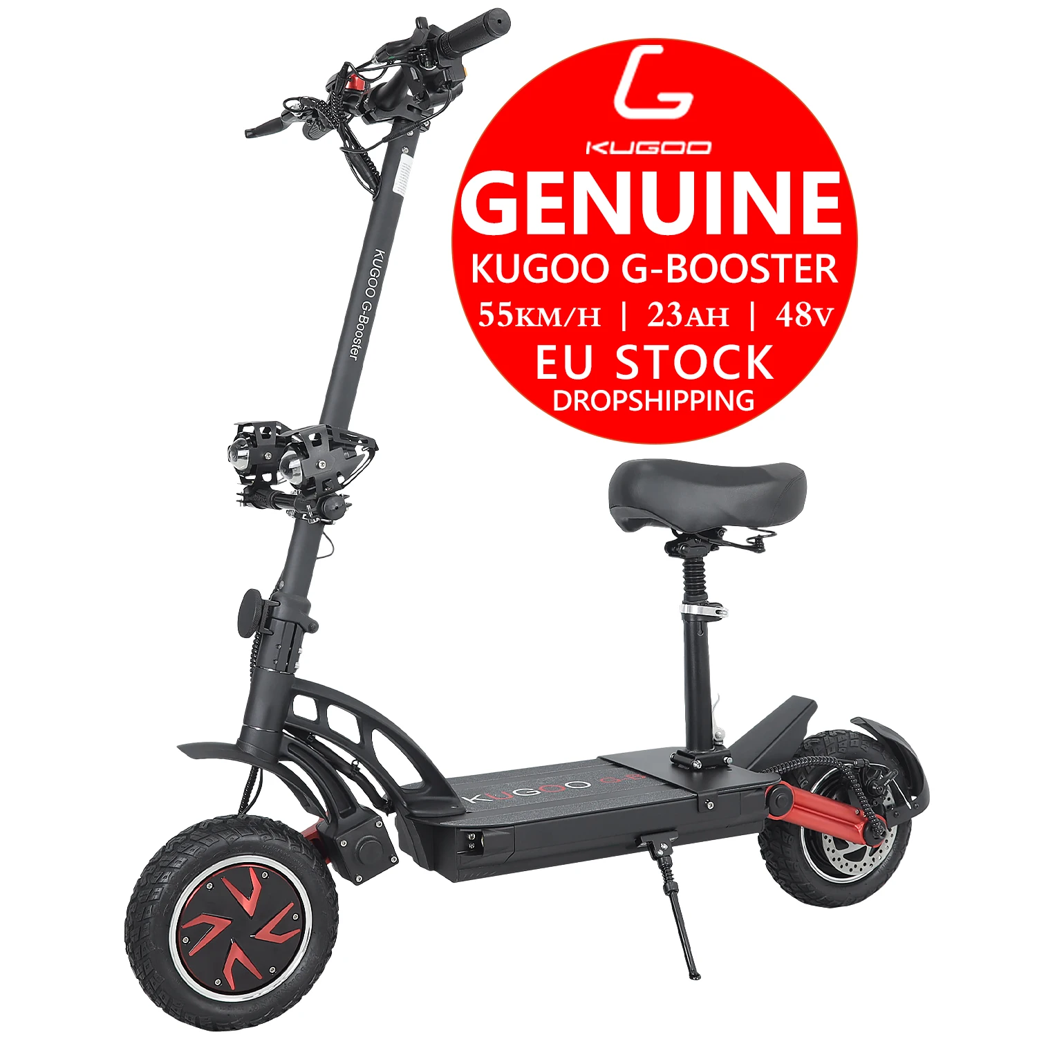 

EU stock sports mountain scooter kugoo G-Booster 800*2 dual motor electric scooters 55KM/H app control 85km Range