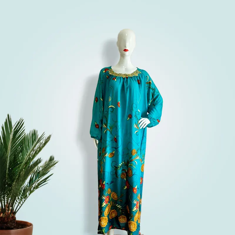 

Women Summer Maxi Dress long and short Sleeve Ethnic Muslim Abaya Dubai Kaftan Islamic Arabic Ramadan Robe, As picture or customers' requirements