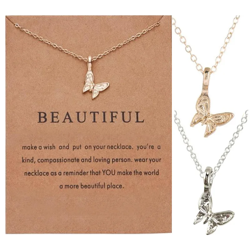 

Best Selling Gold Plated Butterfly Pendant Necklaces Cheap Animal Butterfly Choker Necklaces