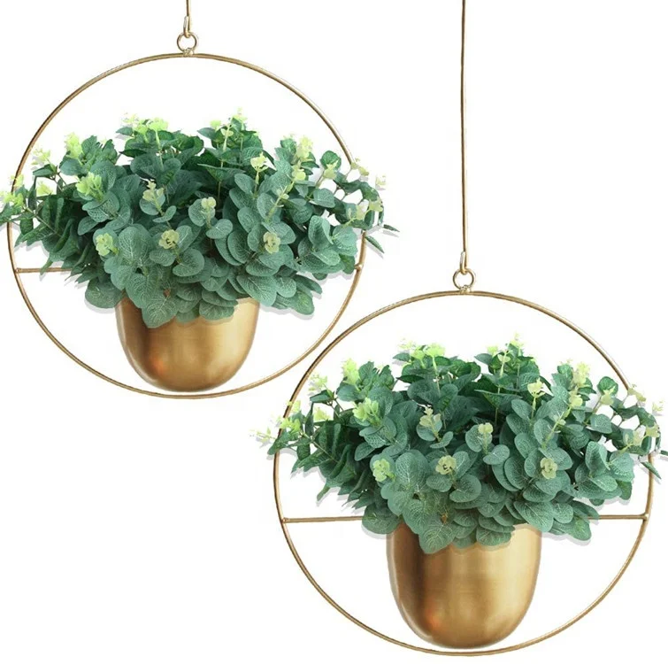 

Modern Wall Mount Metal Holder Flower Rack Hanging Planter Pots Home Office Garden Decor, Customized color