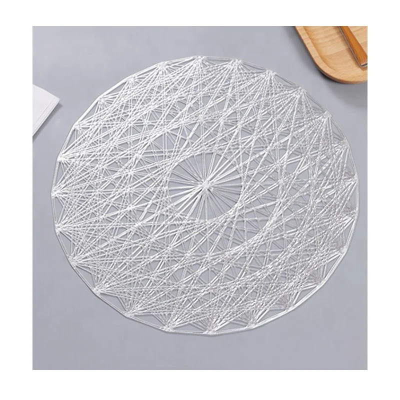 

2020 Most Popular Eco-Friendly PVC Heat Resistant Dining Table Mats Place-mat for Kitchen, Restaurant and Hotel, Gold, silver, rose gold and gray