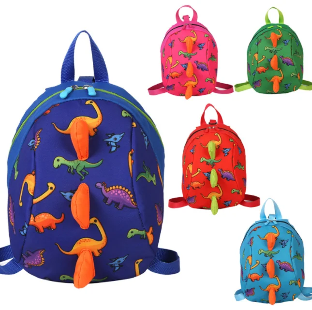 

Wholesale 3D dinosaur bobby cartoon kindergarten children's school bag girls and boys school bags kids cartoon dinosaur backpack, As photo