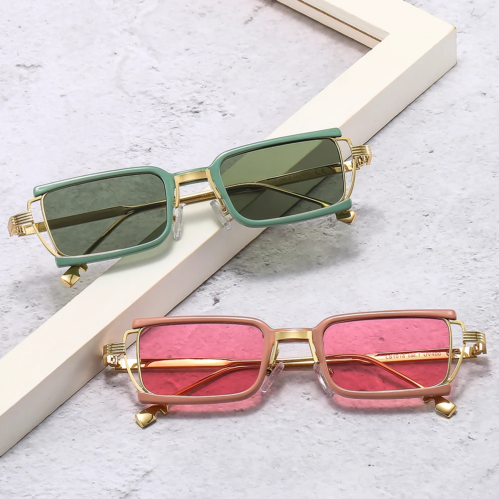 

Twooo 1018 hot selling shade outdoor metal square Sunglasses Women