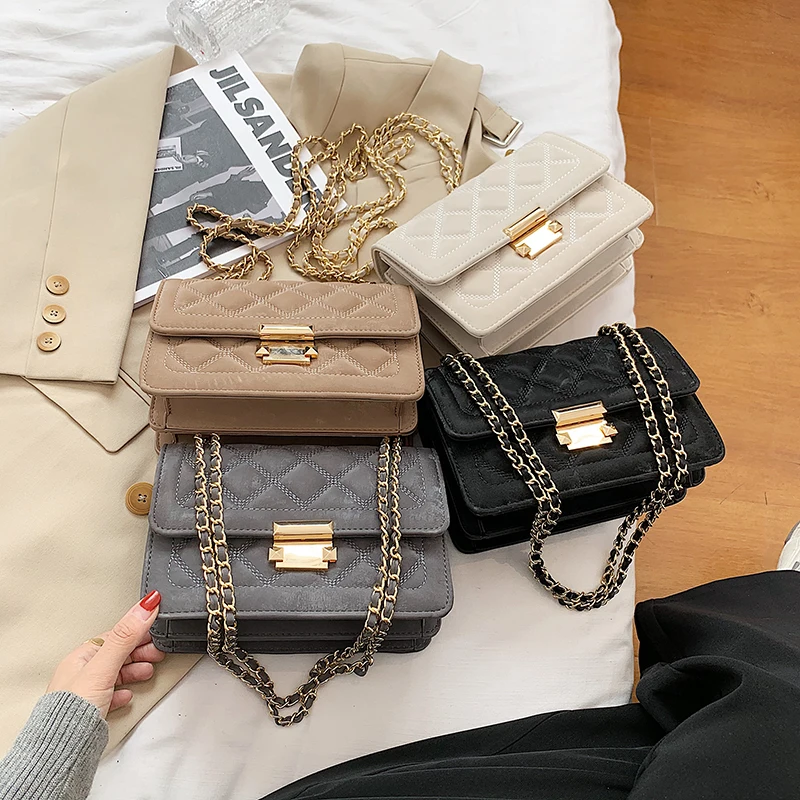 

2021 Luxury Handbags for Women Famous Brands Diamond Lattice Small Flap Purses Lady Chain Bags