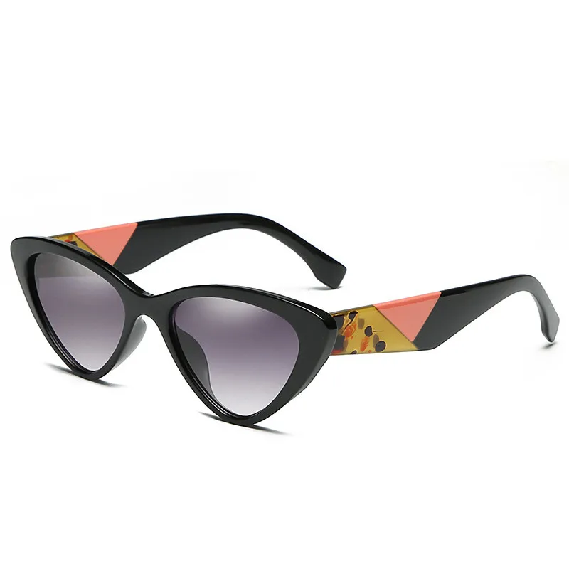 

Heart Shaped Wholesale Leopard Cat Eye Shades Womens Custom Fashionable Triangle Sunglasses Women