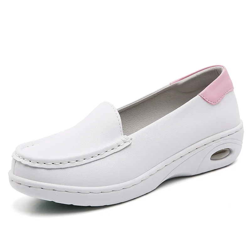 

Comfortable women Cow Hospital Nurse Shoe Anti Slip White Nursing Shoes For Nurse