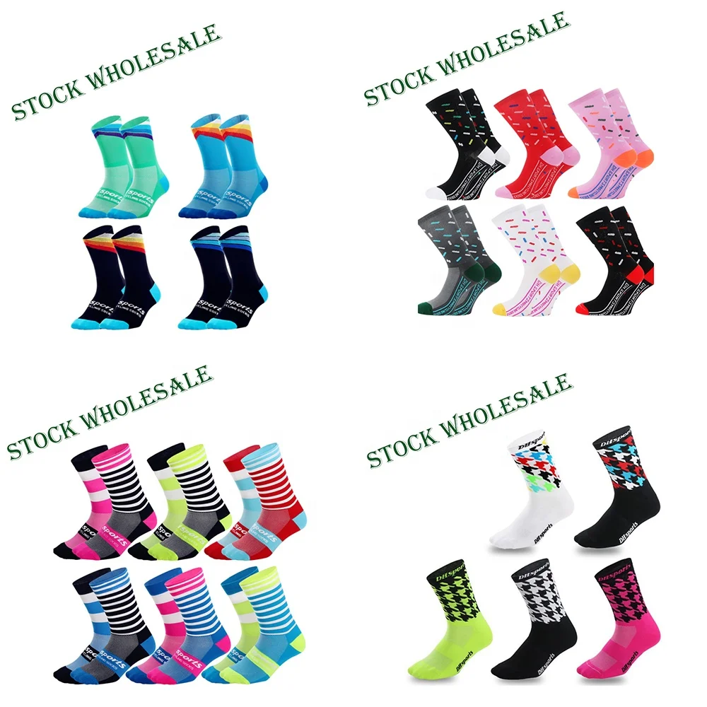 

high quality wholesale custom breathable cycling socks customised design logo oem bike socks men women unisex sports crew socks