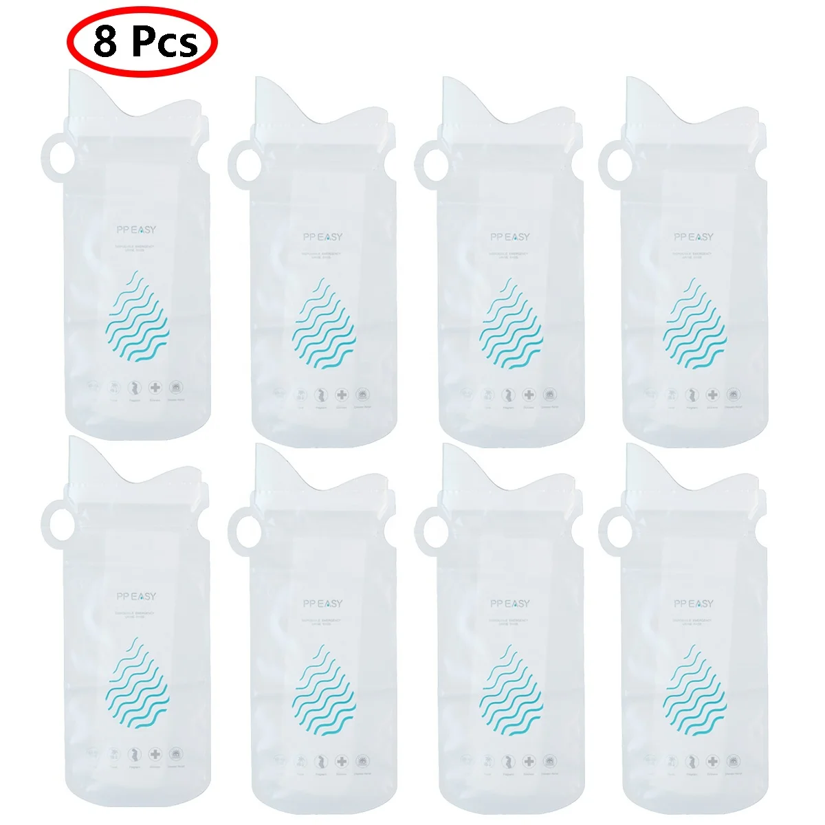 

8Pcs 700ml Emergency Portable Camping Travel Urinal Bags Mini Mobile Toilets Unisex Disposable Urinal Toilet Bag