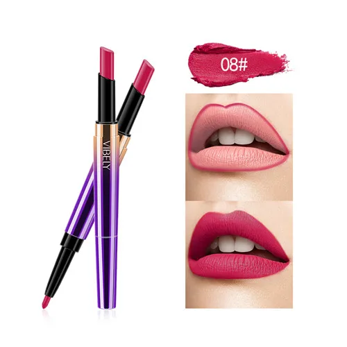 

Hot selling 16 Color Double-end Lipsticks Lasting Lipliner Waterproof Moisturizer Lip Liner Stick Pencil