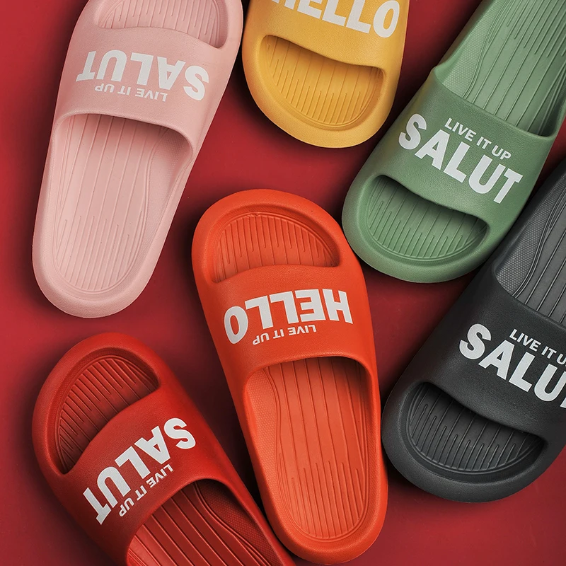 

2021 factory direct price EVA soft anti skid solid color indoor outdoor slide sandals slippers, Picture