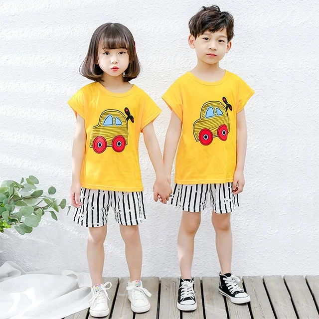 

Wholesale Summer Children Pajamas Cartoon Cotton T For Boy And Girl Kids T Shirts Set Children Homewear Clothing Short Sleeevs T, Picture