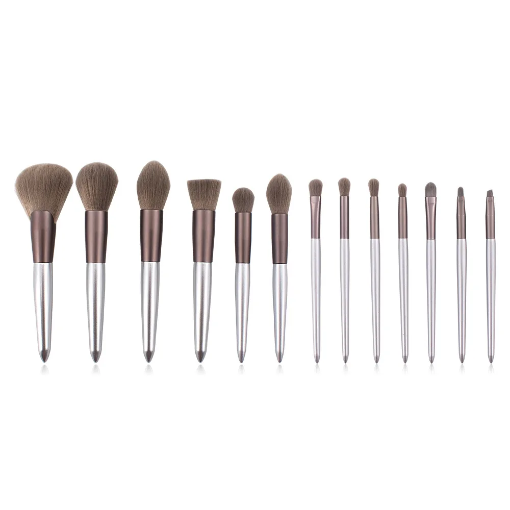 

13Pcs High Quality Makeup Brush Set Foundation Powder Blending Shadow Bend Eye Liner Base Cosmetic Brushes